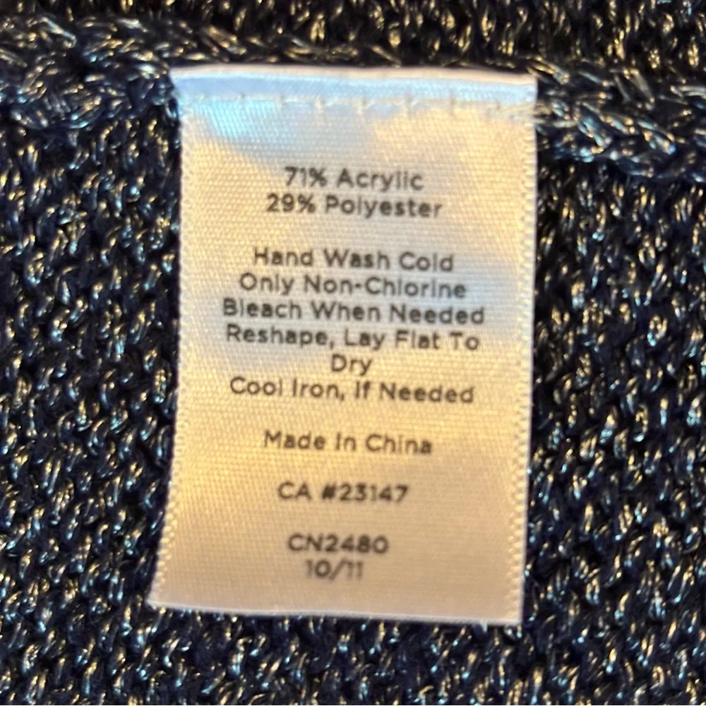 Talbots Blue Open-Front Cardigan - Picture 9 of 9